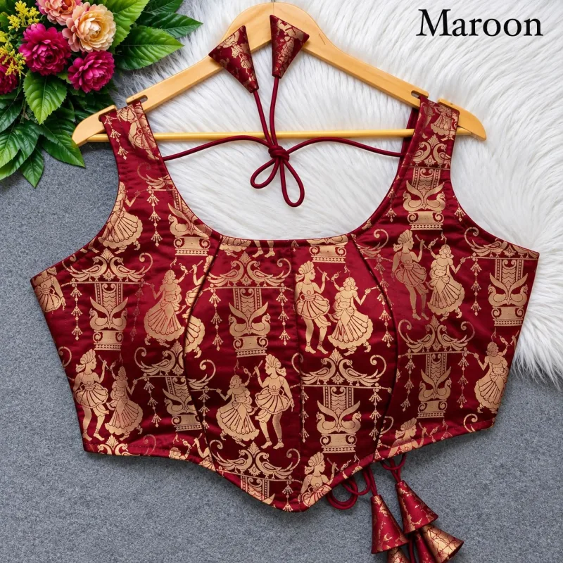 Tew Heavy Jari Banarasi Fabric Fancy Blouses